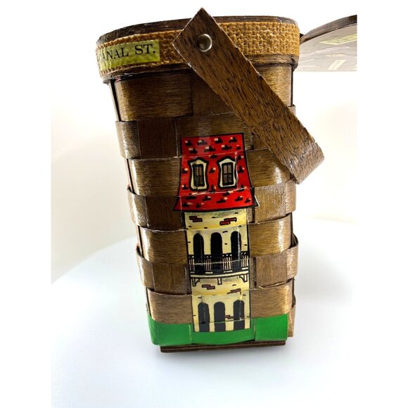 Boho Basket Purse, Vintage Nan Caro Design, Signed by J Hussey of Metairie, LA - Picture 15 of 16